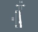 Плинтус Cosca Decor PX024 80х14х2000 мм