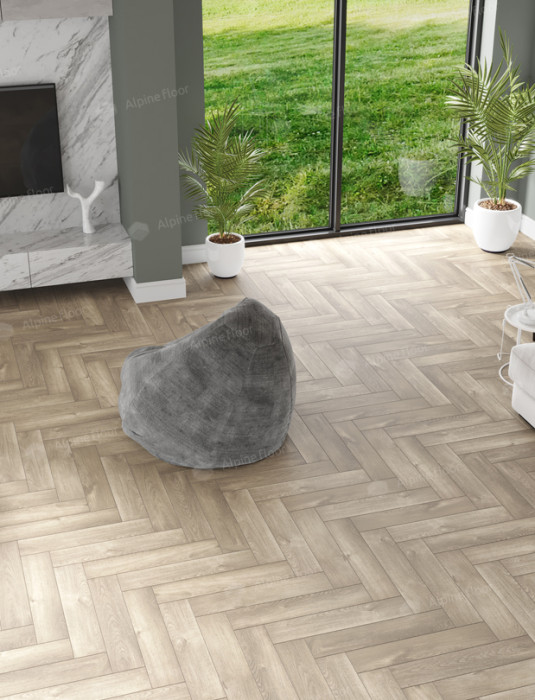 SPC-плитка Alpine Floor PARQUET LIGHT ДУБ НАТУРАЛЬНЫЙ ОТБЕЛЕННЫЙ ЕСО 13-5