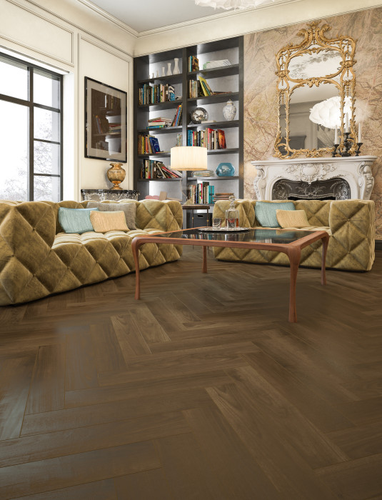 SPC ламинат Primavera Herringbone, 3290 Орех американский браш