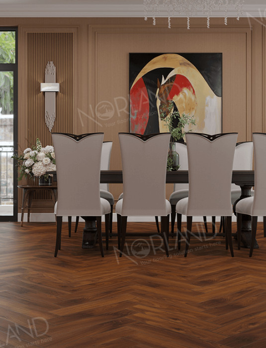Ламинат 34 класса Alpine floor Herringbone Elegante LF304-19 Орех Кипр
