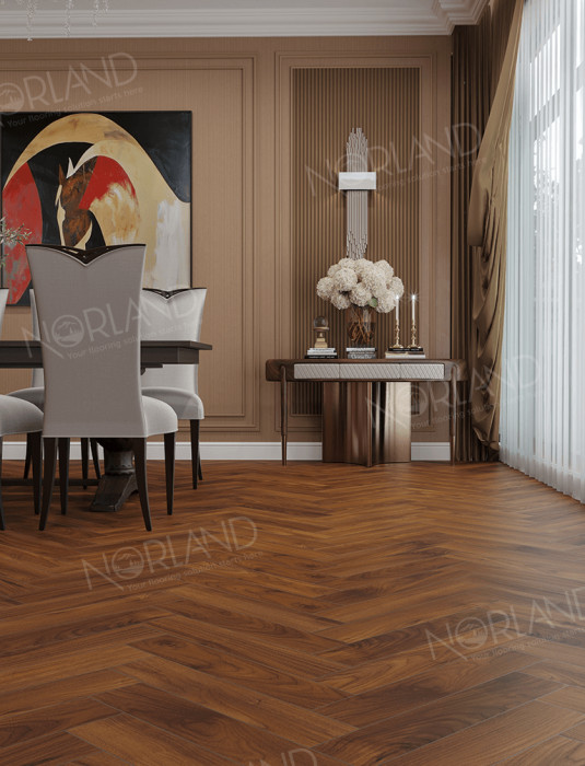 Ламинат 34 класса Alpine floor Herringbone Elegante LF304-19 Орех Кипр