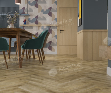 Клеевой виниловый пол Alpine floor Дуб Кастор ЕСО 16-34