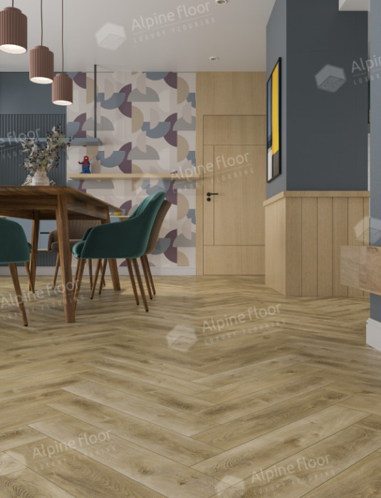 Клеевой виниловый пол Alpine floor Дуб Кастор ЕСО 16-34